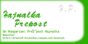 hajnalka prepost business card